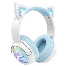 Casque Bluetooth RGB Renard Audio Immersif Filaire Ou Sans Fil Confortable Bleu + Blanc YONIS