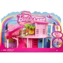 Coffret mini barbieland : la maison de poupée + 1 figurine + accessoires - barbie - mattel hyf45