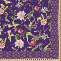 4 serviettes en papier découpage collage 33 cm Easy Life MAGIE D ORIENT VIOLET