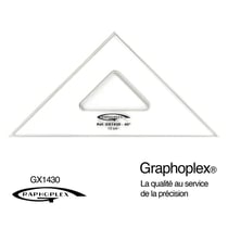 Graphoplex - Equerre 45° 3 bords anti-taches 13 cm
