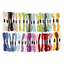 42 fils à broder en coton - couleurs assorties