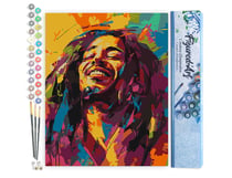 Peinture par Numéro Figured'Art - Street Art Reggae - Kit de Loisir Créatif DIY Numéro d'Art Complet - 40x50cm sans châssis en bois