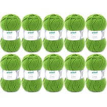 10 pelotes de laine - Vert matcha - 33 - 100% acrylique - 3,5/4,5 mm - Gründl - Lisa Premium