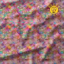 Tissu Lycra maillot de bain anti UV Gummystar sur fond Rose - Au mètre