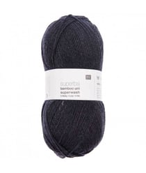 Pelote de laine à chaussettes à tricoter Superba bamboo UNI superwash - Rico Design Gris (003 - GRIS BLEU)