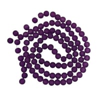 Fil de 95 perles ronde de verre transparent mat givré 8 mm fabrication bijoux VIOLET
