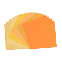 Papier cartonné texturé Florence - Assortiment jaune & orange - 24 feuilles - 30,5 x 30,5 cm - 216 g/m²