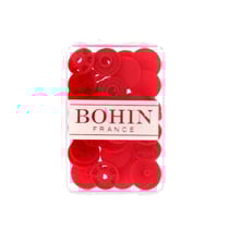 Boutons pressions sans pince 13mm Bohin rouge