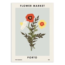 Affiche 30x40 cm - Flower Market Porto - NKTN