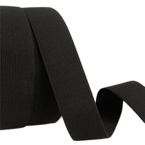 Bobine 25m Elastique maille Noir