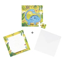 Puzzle 25 pièces - Carte Cadeau Dinosaures - Jura Toys