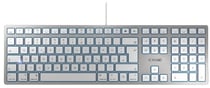 Clavier CHERRY - KC 6000 SLIM FOR MAC - JK-1610DE-1 - Argent - 0,66 kg