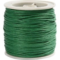 Fil de coton ciré - Vert  - 1 mm x 40 m