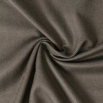 Tissu twill Bamboo et polyester recyclé rayures Noires sur fond Beige