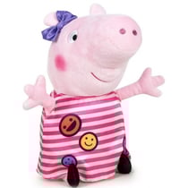 Peluche peppa pig tenue smiley 31 cm - peluche licence peppa le cochon
