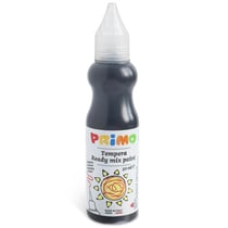 Lot de 12 Flacons Ergonomique 50ml Peinture Gouache Noir PRIMO