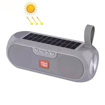 Enceinte Bluetooth Solaire Étanche Super Bass Avec FM USB AUX Gris YONIS