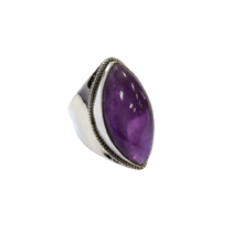 Bague Améthyste Argent 925 Méthystos T52 - Omsaé