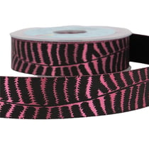 Bobine 20m Ruban zébré Rose fuchsia 25mm
