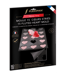 Moule 15 cœurs striés