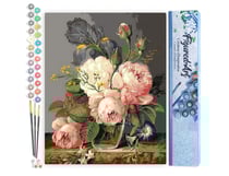 Peinture par Numéro Figured'Art - Bouquet Fleurs Sauvages - Kit de Loisir Créatif DIY Numéro d'Art Complet - 40x50cm sans châssis en bois