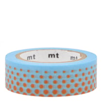 Masking tape - Nuée de pois orange - 7 m x 15mm