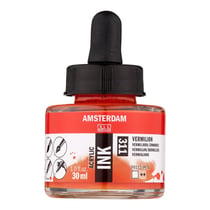 Flacon encre acrylique Acrylic Ink Amsterdam 30ml vermillon