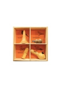 Coffret bois 4 appeaux - Merle-Rossignol-Colvert-Coucou