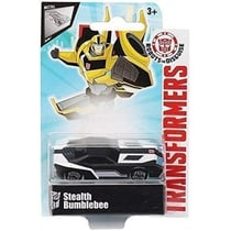 Transformers : stealth bumblebee - vehicule miniature metal noir et blanc - voiture - hasbro