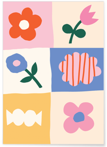 Affiche Abstract flowers | A3 : 29,7x42cm