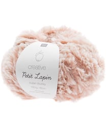 Pelote de fourrure Créative Petit Lapin Super Chunky - 100GR - Rico Design 02 Rose