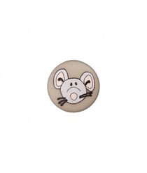 Carte de 3 boutons Souris à queue 12mm - Union Knopf Gris (GRIS MOYEN)