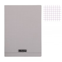 Cahier - A4 (21x29,7cm) - Petits carreaux - 96 pages - Polypro - Gris