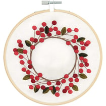 Kit broderie couronne d'églantier Ø 15 cm