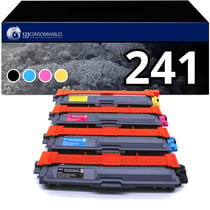 Pack 4 Toners compatibles BROTHER TN-241 - 123CONSOMMABLES