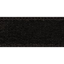 Ruban de satin, 7 mm, rouleau 10 m, noir