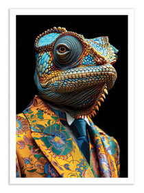 Affiche 30 x 40 cm - Chameleon Wild Suits - Philippe Hugonnard