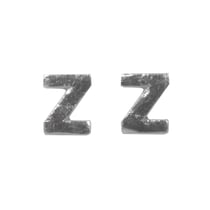 Lettres en cire - Z - , argent, 9mm, 2 pces