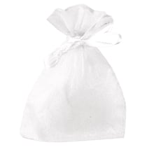 Petits sachets en organdi, blanc, 7,5x10 cm, sachet 6 pièces