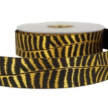 Bobine 20m Ruban zébré jaune 25mm