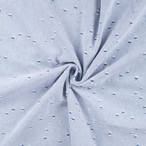 Tissu Denim jeans Coton Plumetis Bleu - Au mètre