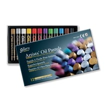 Mungyo - Boîte 12 pastels à l'huile Métallisés, MUNGYO 12 assortis