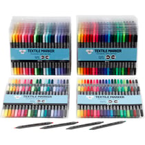 Feutres textiles, trait 2,3+3,6 mm, couleurs classiques, couleur extra, 24x20 pièces/ 1 Pq.