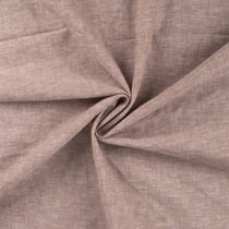 Tissu Lin Coton uni Marron chiné