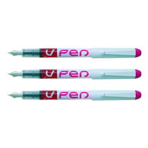Lot de 3 Stylos plume jetable PILOT V-Pen - Rose - Pointe moyenne