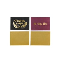 MégaCréa DIY - Carte de Noël Message doré brillant 15 cm 4 pièces