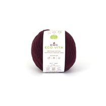 DMC - Fil Coton Recyclé Eco Vita 3mm 100g Tricot et Crochet Col. 205 marron rouge