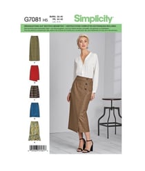 Patron Simplicity 8699 Jupes drapées à variation de longueurs pour femmes de 34 à 5 taille n°FR 44-50