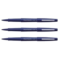 Lot de 3 stylos feutres - Paper:Mate - Flair Original - Pointe moyenne M (1,0 mm) - Bleu marine