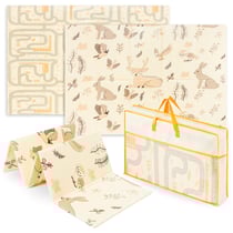 Tapis D'éveil Bébé en Mousse Reversible, Grand Tapis 180*120, Pliable